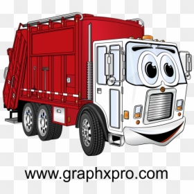 Garbage Truck Clip Art Free, HD Png Download - truck cartoon png