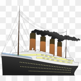 Simple Titanic Ship Drawing, HD Png Download - ship vector png