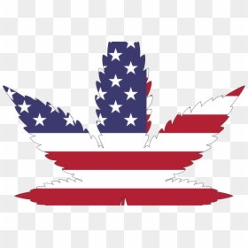 Cannabis Leaf Usa Flag, HD Png Download - ship vector png