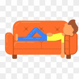 Draw A Person Lying, HD Png Download - cartoon couch png