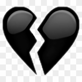 Broken Black Heart Png, Transparent Png - otaku png