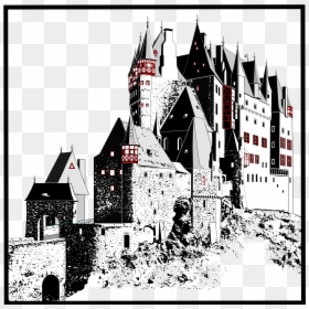 Замок Чб Арт, HD Png Download - medieval castle png