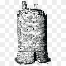 Tower Black And White Clipart, HD Png Download - medieval castle png