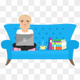 Sitting, HD Png Download - cartoon couch png