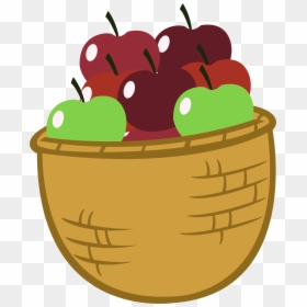 Bag Of Apples Cartoon, HD Png Download - cartoon basket png