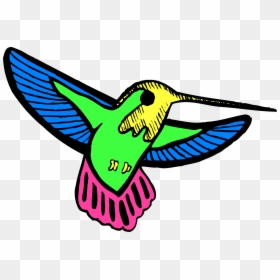 Hummingbird Colorful Cartoon, HD Png Download - alas vector png