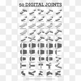 50 Digital Wood Joints, HD Png Download - cartel de madera png