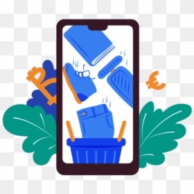 Smartphone, HD Png Download - cartoon basket png