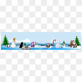 North Pole Santa Scene, HD Png Download - winter scene png