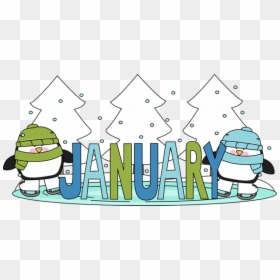 January Clip Art, HD Png Download - winter scene png