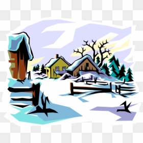 Winter Scene Clip Illustration, HD Png Download - winter scene png
