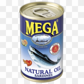 Mega Sardines In Natural Oil, HD Png Download - sardines png