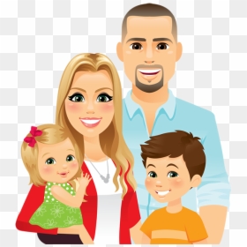 Family Of 4 Clipart, HD Png Download - familia feliz png