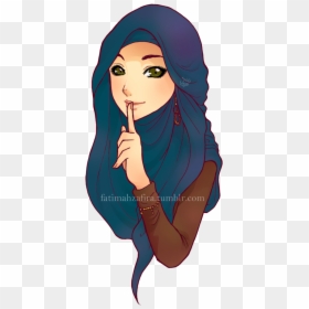 Beautiful Girl Muslimah Cartoon, HD Png Download - muslimah png