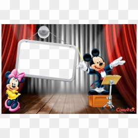 Convite Mickey E Minnie Png, Transparent Png - moldura pergaminho png
