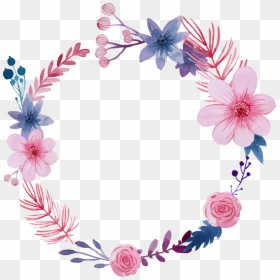 Transparent Flower Border Circle, HD Png Download - coronas de flores png