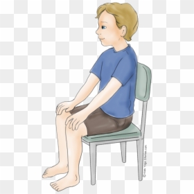 Sitting On Chair Cartoon, HD Png Download - cartoon chair png