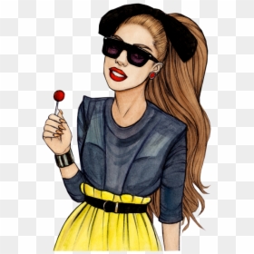 Lady Gaga Drawing, HD Png Download - tumblr overlays png one direction