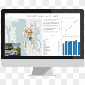 Computer Monitor, HD Png Download - seattle map png