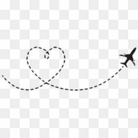 Dotted Line With Heart, HD Png Download - travel tumblr png