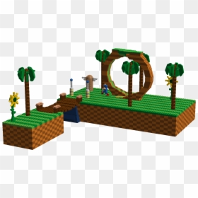 Lego Sonic Green Hill Zone, HD Png Download - lego sonic png