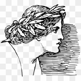 Women In Rome Drawing, HD Png Download - roman wreath png