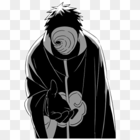 Obito Black And White, HD Png Download - tobi mask png