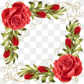 Rose Frame Png, Transparent Png - png moldura