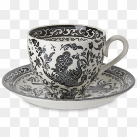 Black And White Cup And Saucer, HD Png Download - teacups png