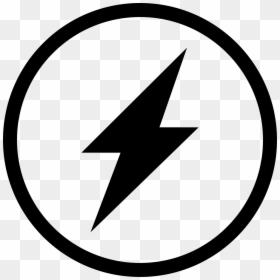 Lightning In Circle Symbol, HD Png Download - lightning png